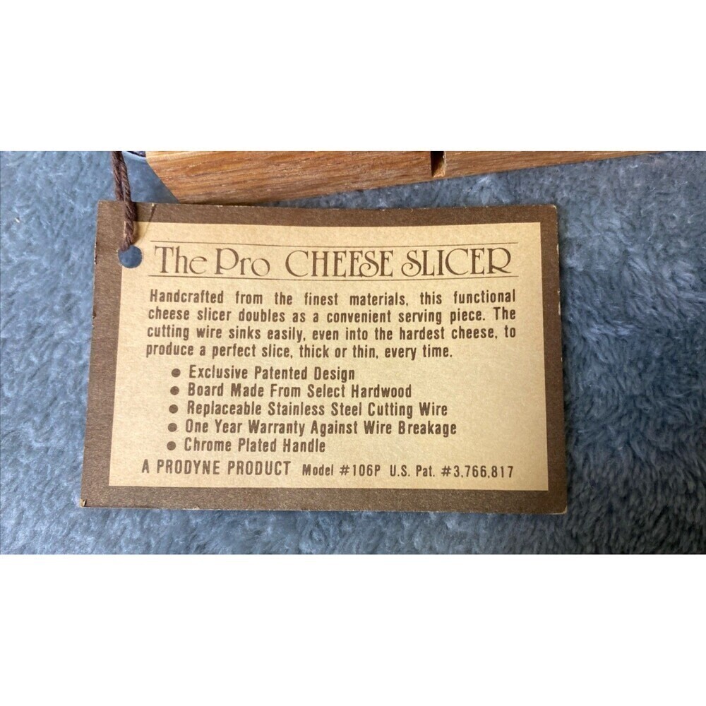The Pro Cheese Slicer Solid Oak For Charcuterie Boards Slicing Cheese VTG - Picture 2 of 11